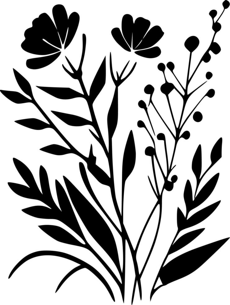 Floral - High Quality Vector Logo - Vector illustration ideal for T-shirt graphic