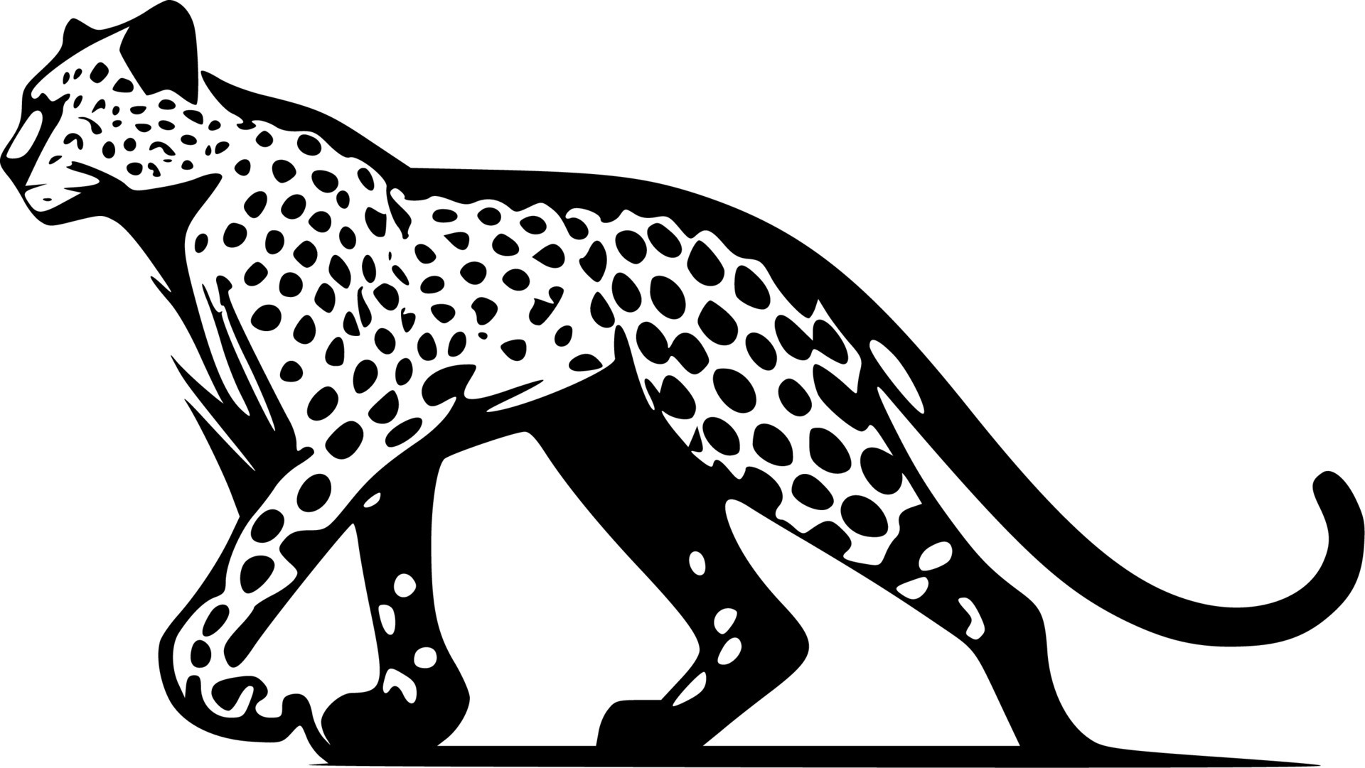 Cheetah Print, Black and White Vector illustration 23543738 Vector Art
