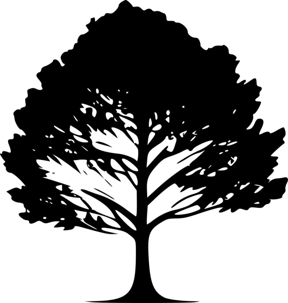 Tree, Minimalist and Simple Silhouette - Vector illustration