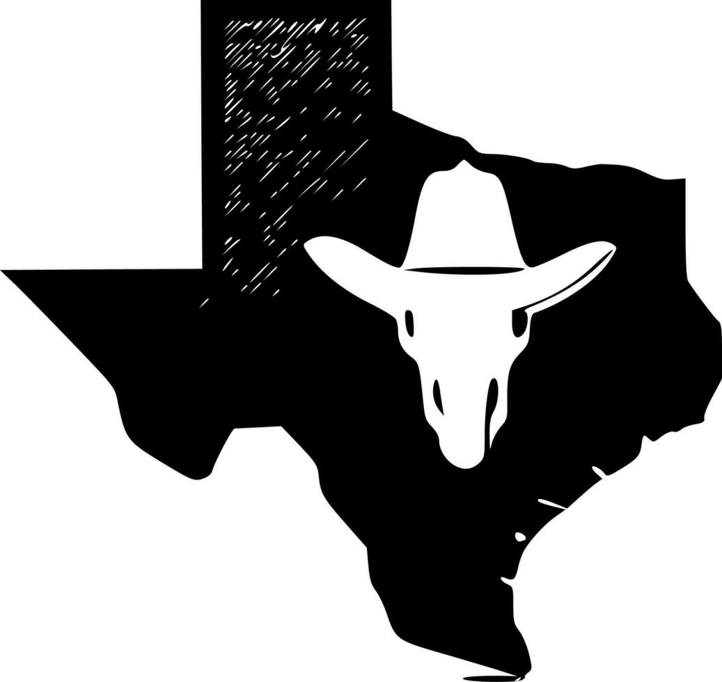 Texas, negro y blanco vector ilustración