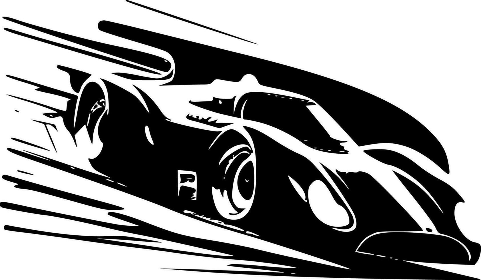 Racing, Minimalist and Simple Silhouette - Vector illustration