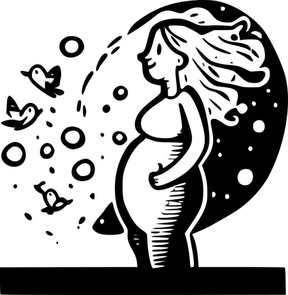 Pregnancy - High Quality Vector Logo - Vector illustration ideal for T-shirt graphic