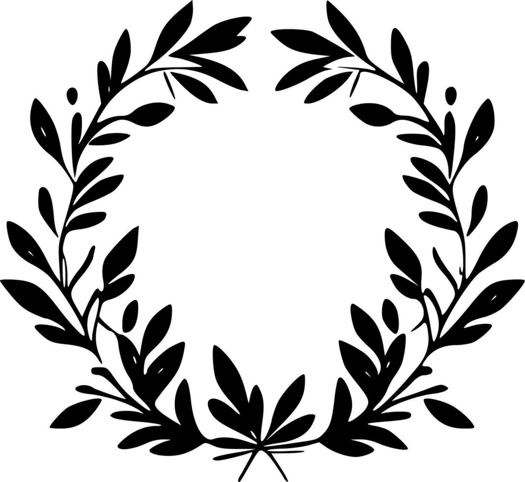 Wreath - Minimalist and Flat Logo - Vector illustration