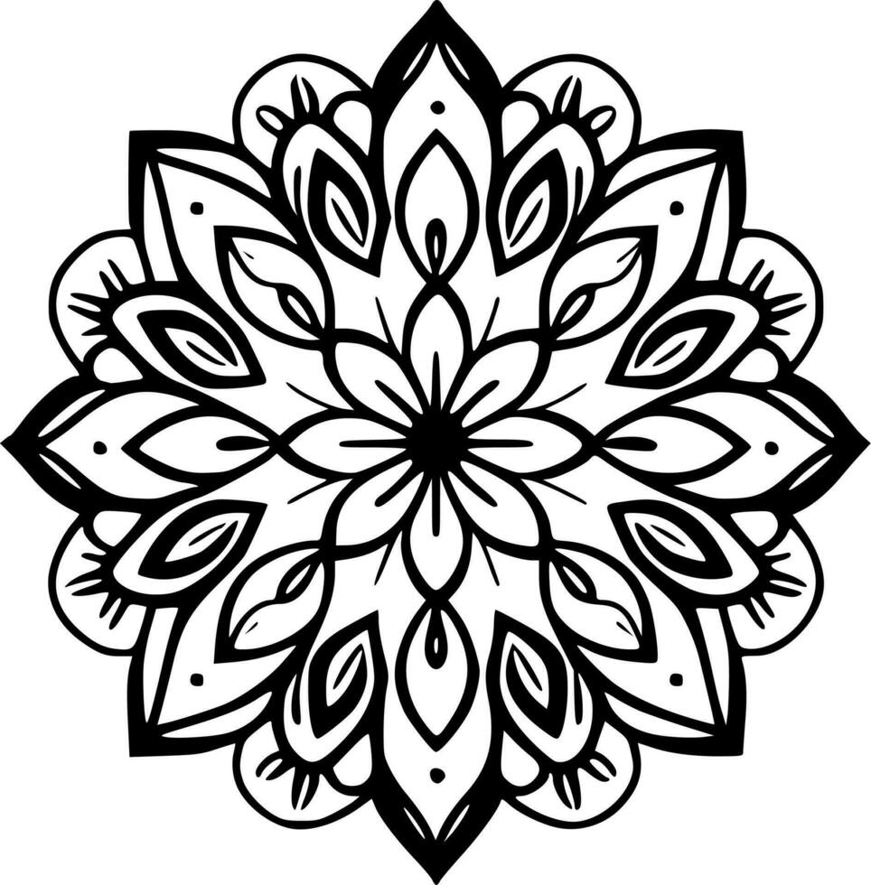 Mandala - Minimalist and Flat Logo - Vector illustration