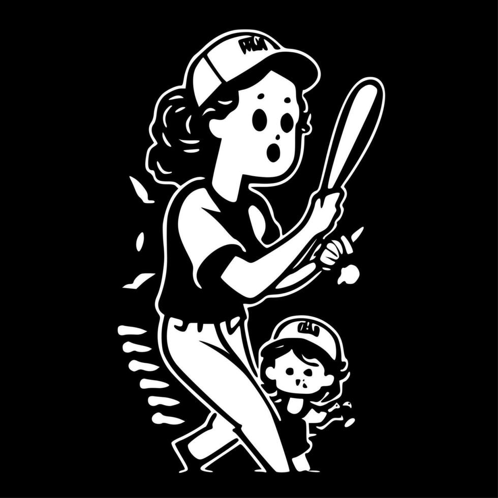 béisbol mamá - alto calidad vector logo - vector ilustración ideal para camiseta gráfico