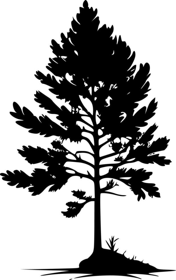 árbol - minimalista y plano logo - vector ilustración