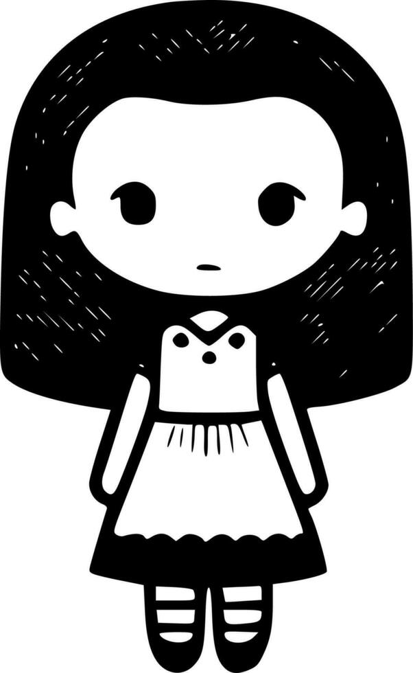 Doll - Minimalist and Flat Logo - Vector illustration