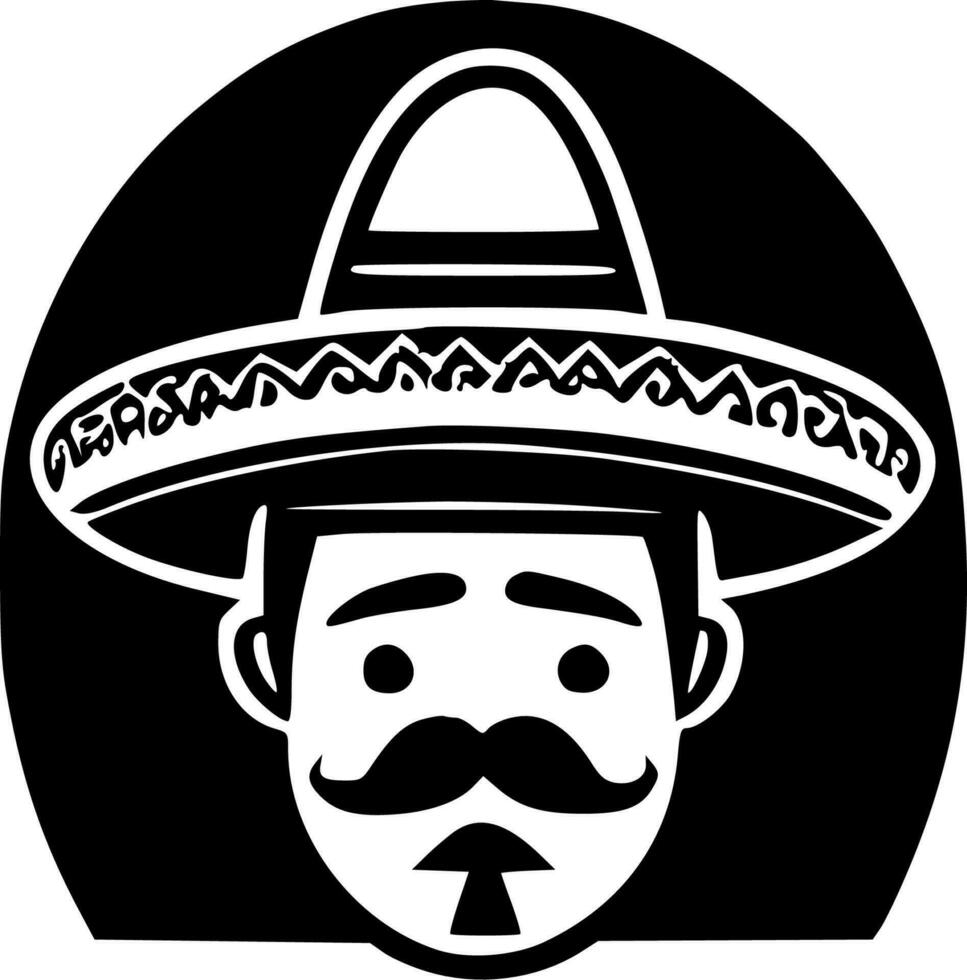 mexicano - minimalista y plano logo - vector ilustración