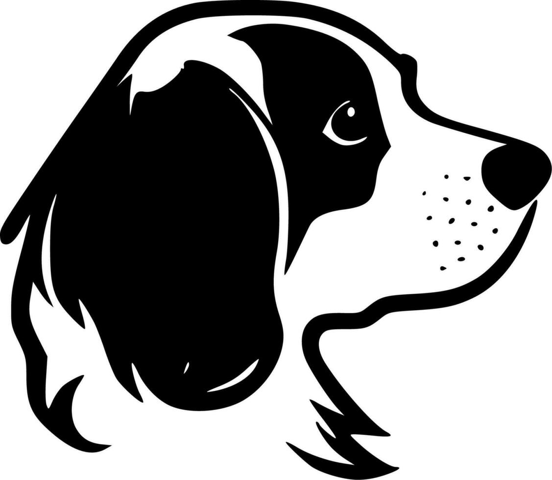 perro, negro y blanco vector ilustración