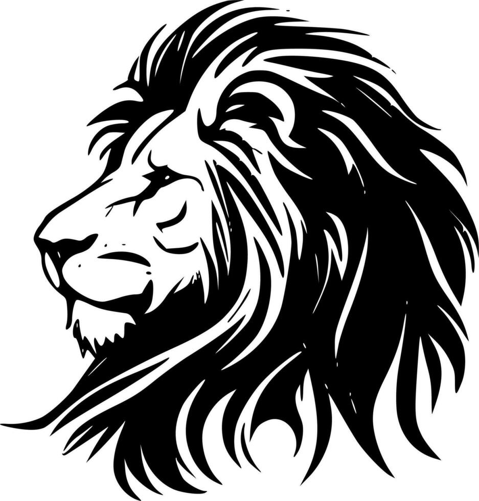 Lion - Minimalist and Flat Logo - Vector illustration