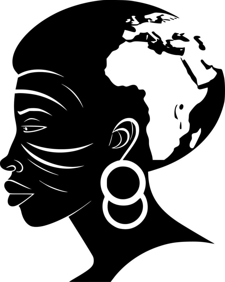 African, Minimalist and Simple Silhouette - Vector illustration