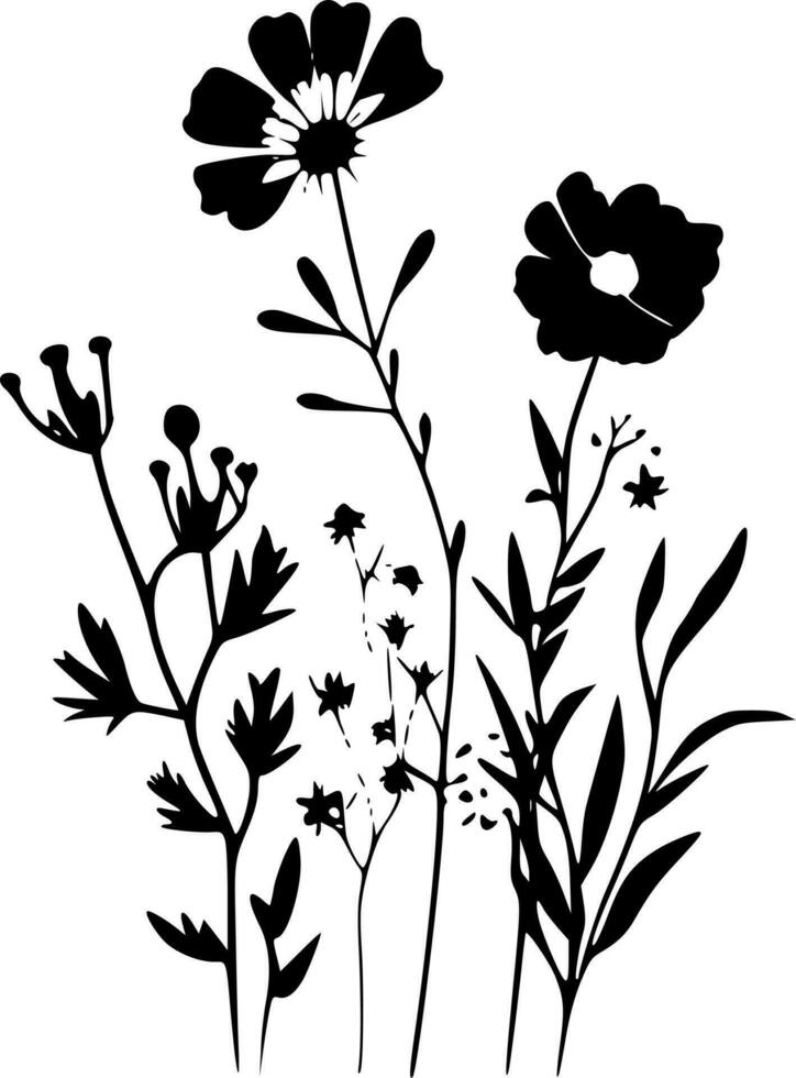 flores silvestres - alto calidad vector logo - vector ilustración ideal para camiseta gráfico