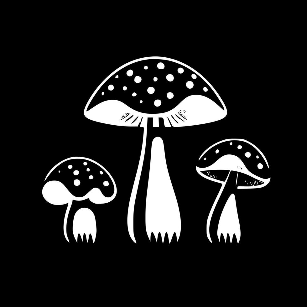 Mushrooms - Minimalist and Flat Logo - Vector illustration