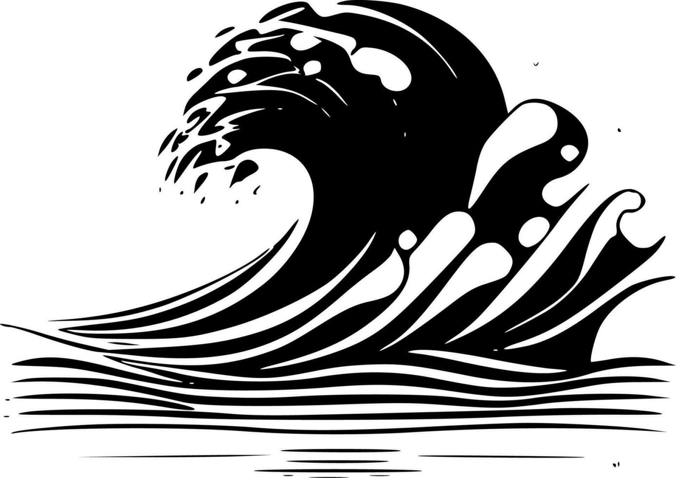 Waves - High Quality Vector Logo - Vector illustration ideal for T-shirt graphic