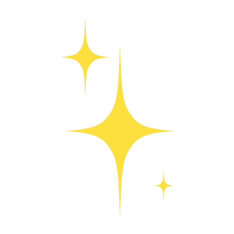 yellow sparkling star vector