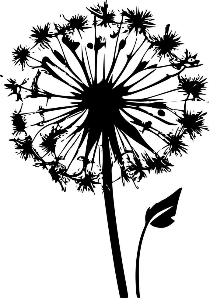 Dandelion - Minimalist and Flat Logo - Vector illustration
