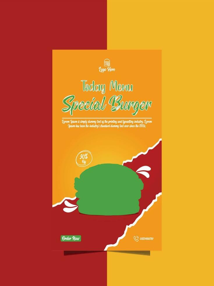 burger flyer special burger poster vector