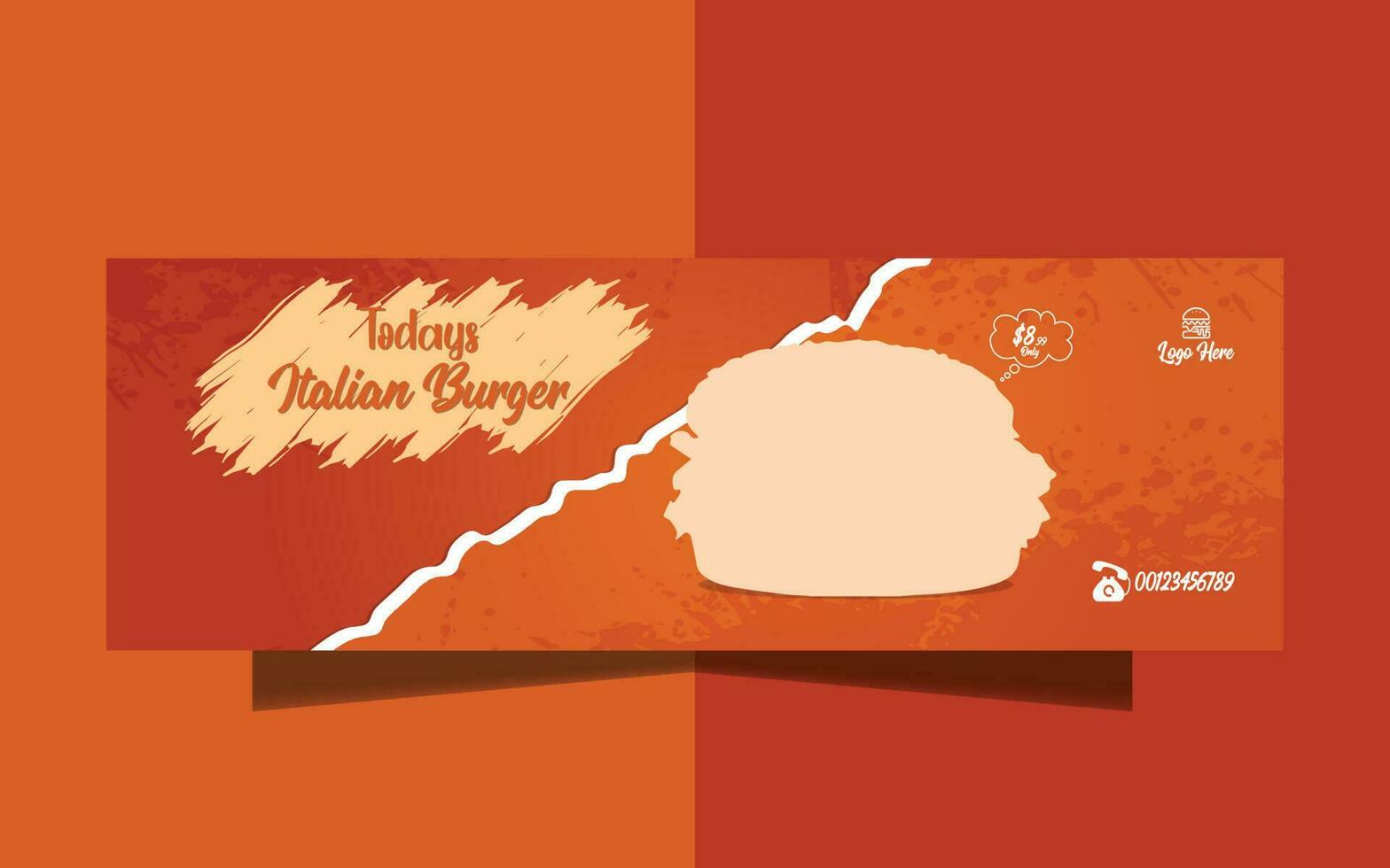 burger flyer burger cover template vector