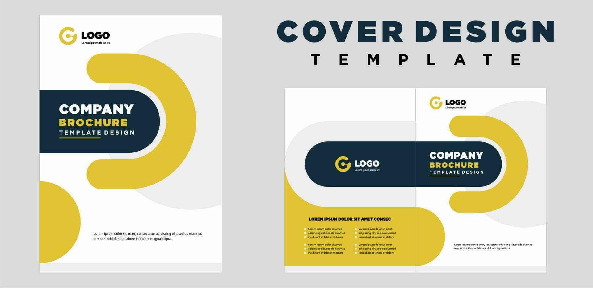 company profile cover template layout design or brochure cover template design vector