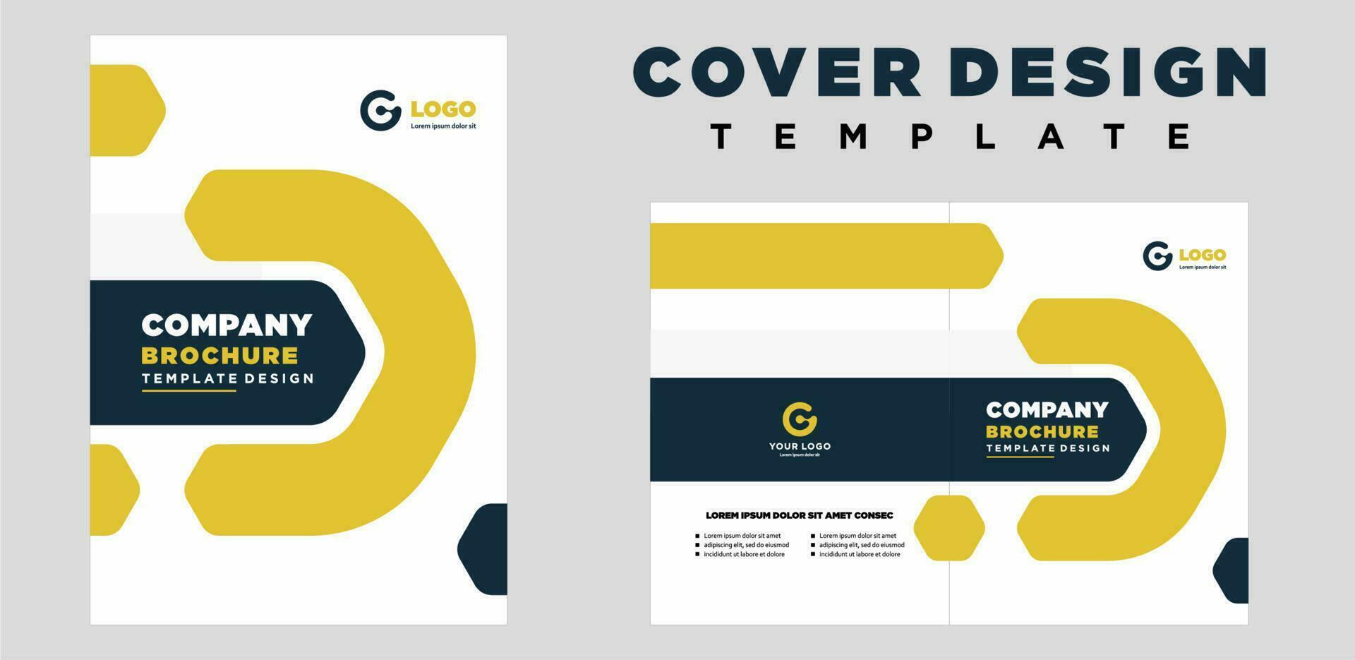 company profile cover template layout design or brochure cover template design vector