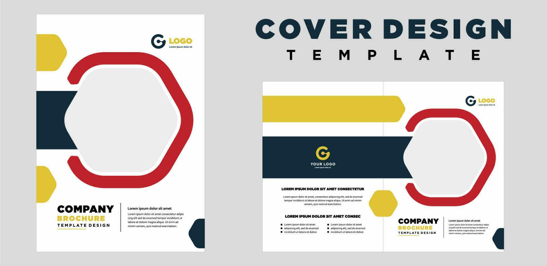 company profile cover template layout design or brochure cover template design vector