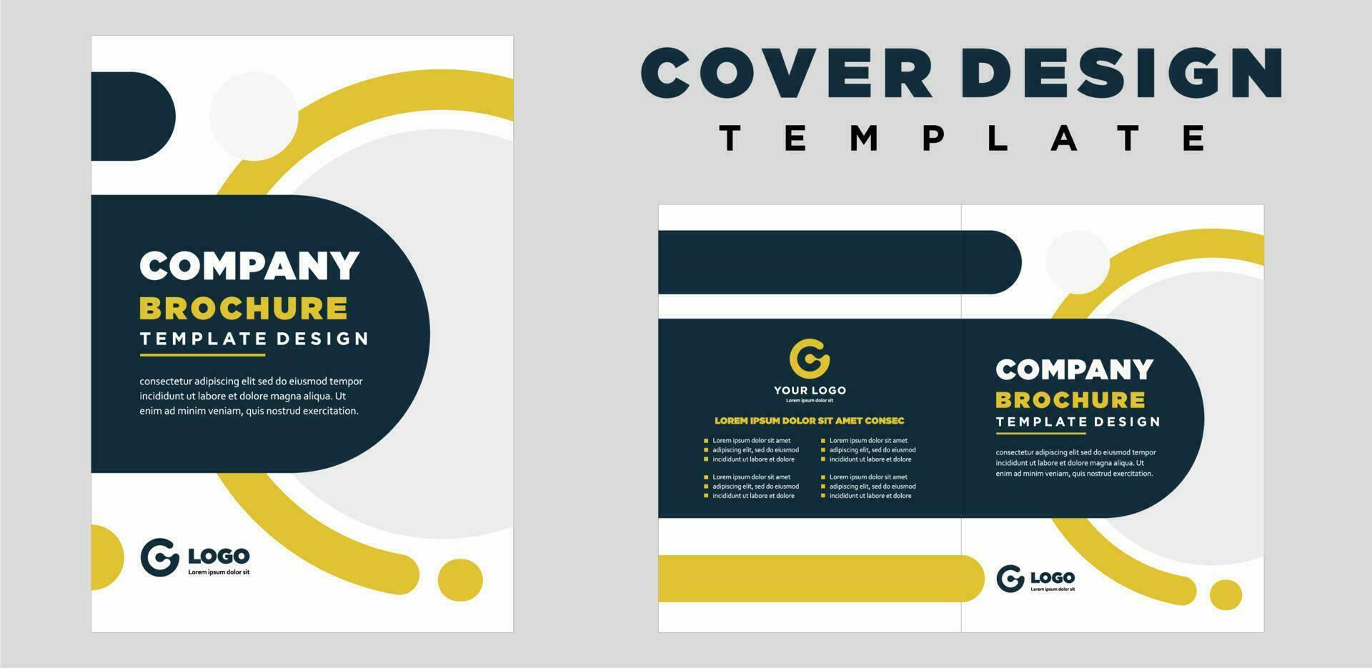 company profile cover template layout design or brochure cover template design vector