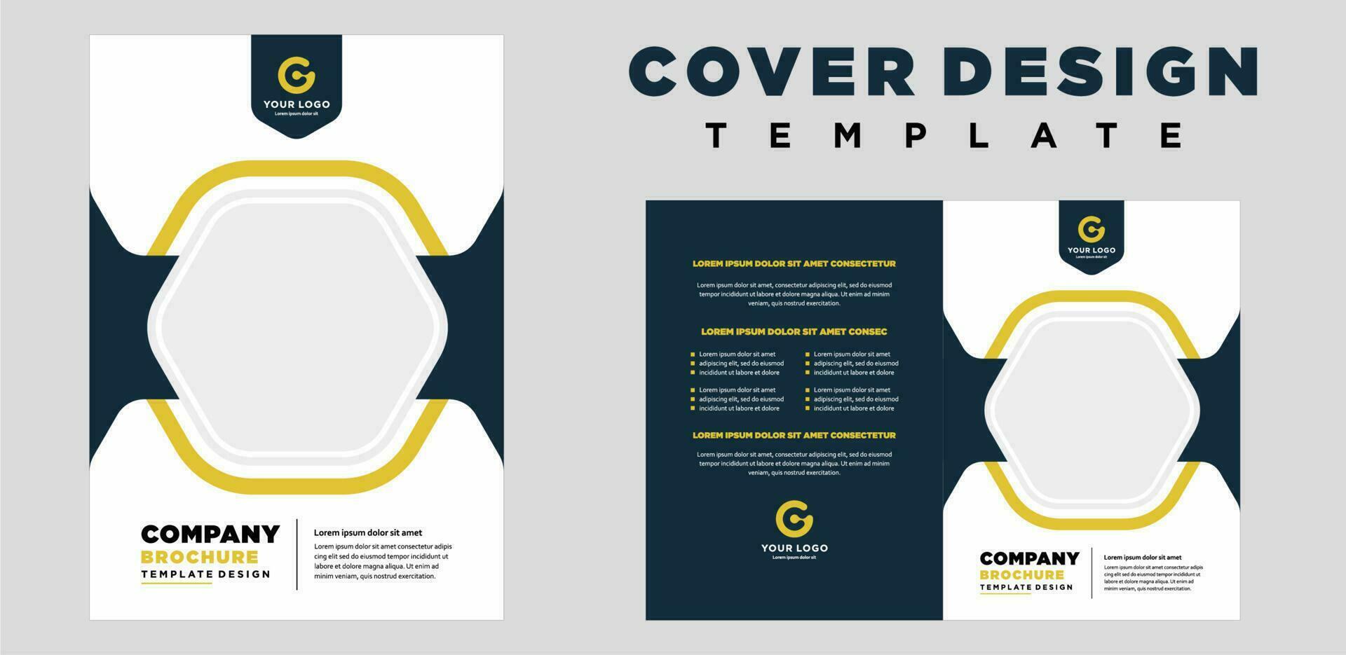 company profile cover template layout design or brochure cover template design vector