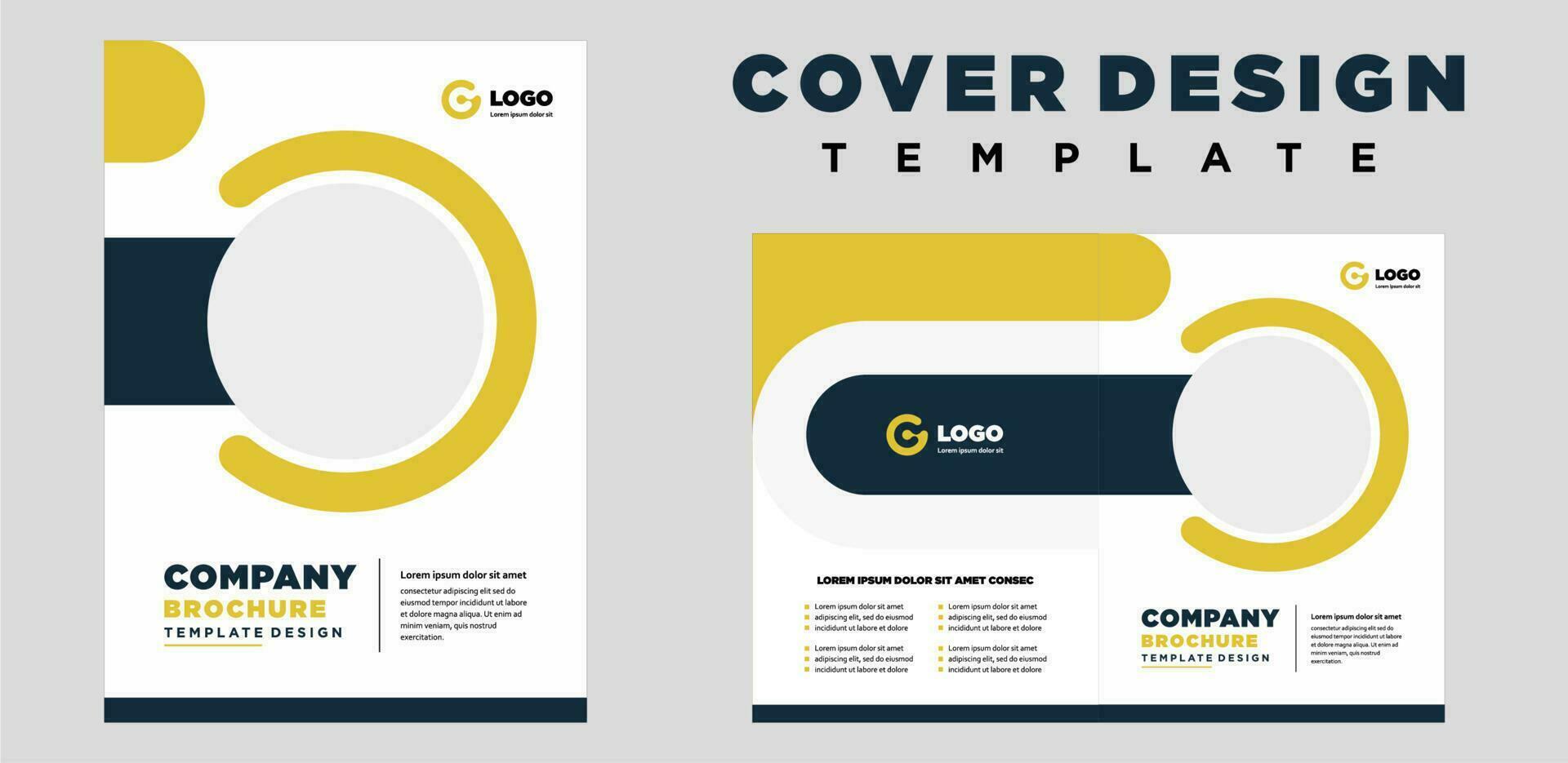 company profile cover template layout design or brochure cover template design vector