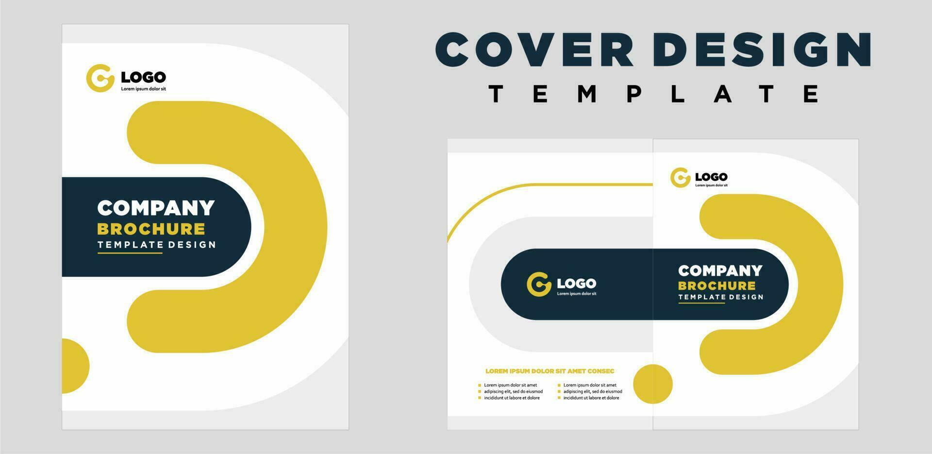company profile cover template layout design or brochure cover template design vector