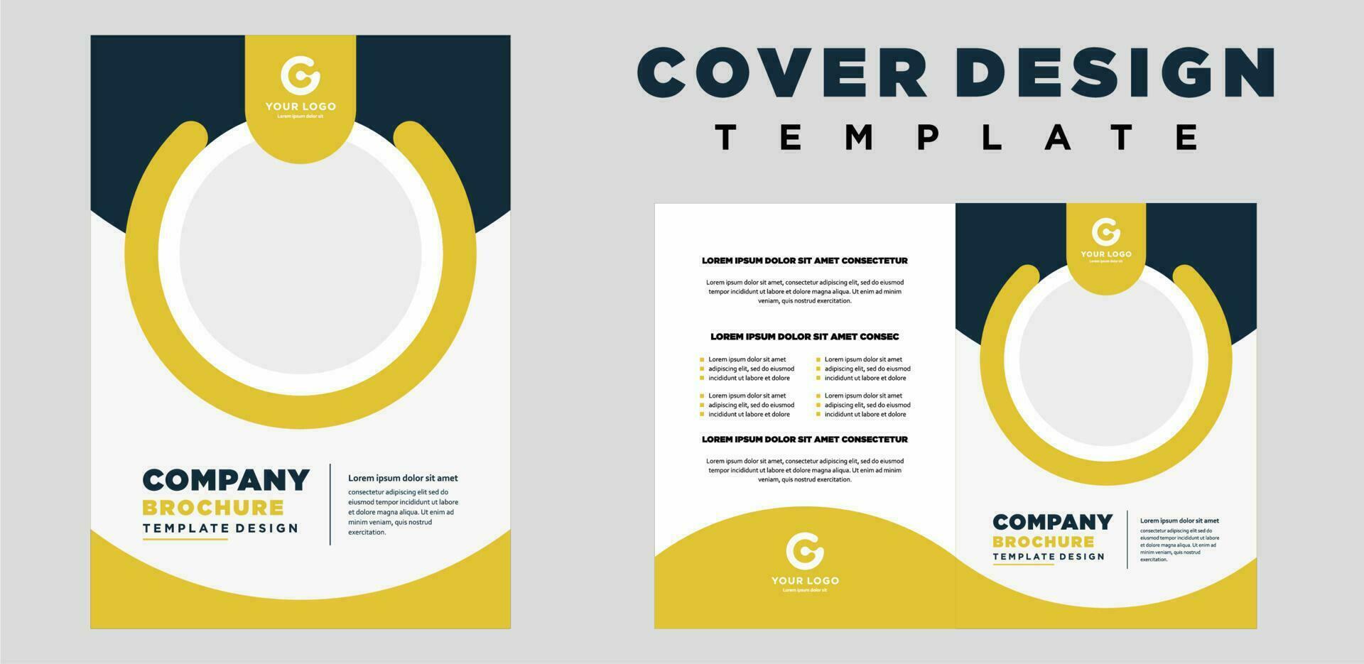 company profile cover template layout design or brochure cover template design vector