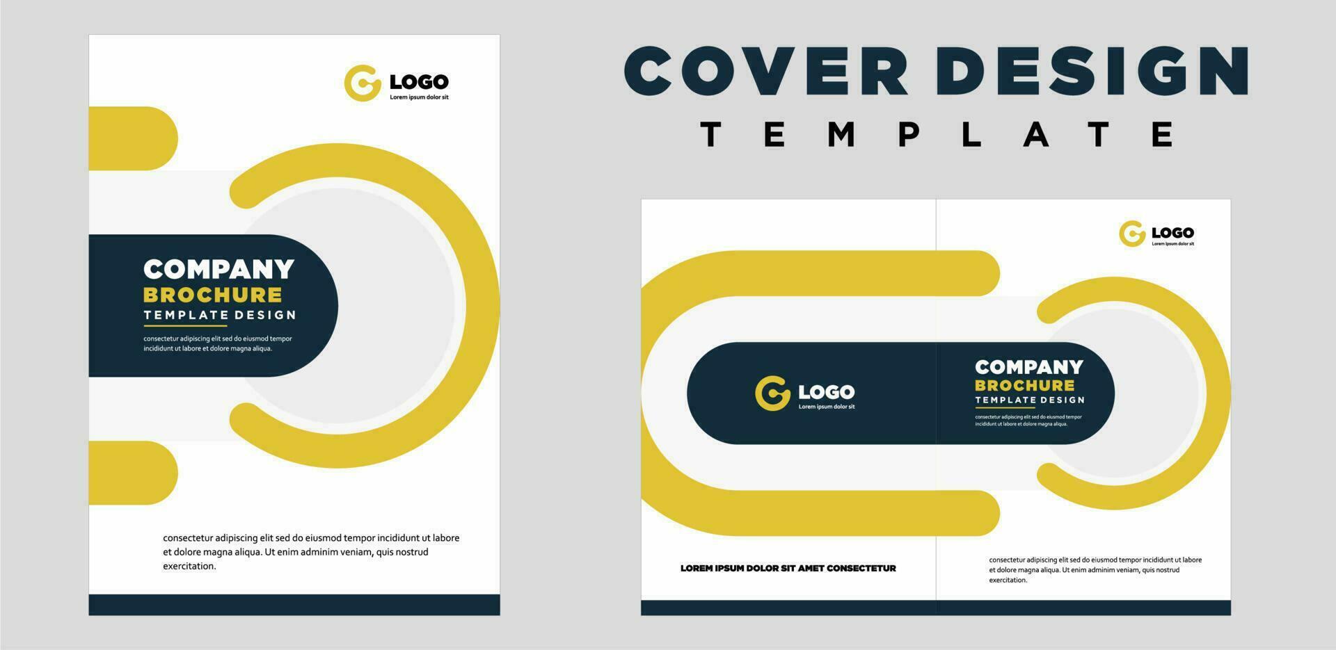 company profile cover template layout design or brochure cover template design vector