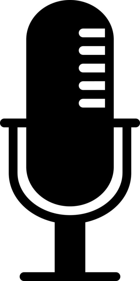 solid icon for mike vector