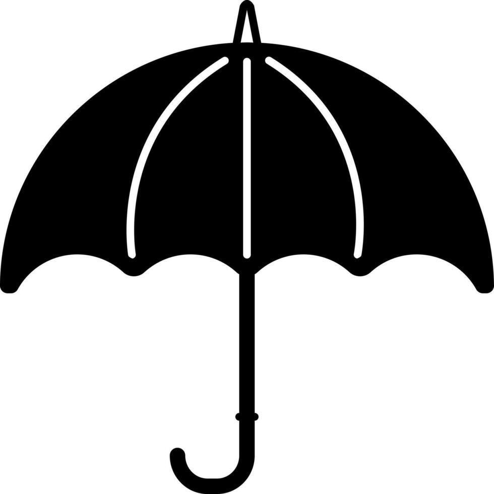 solid icon for umbrella vector