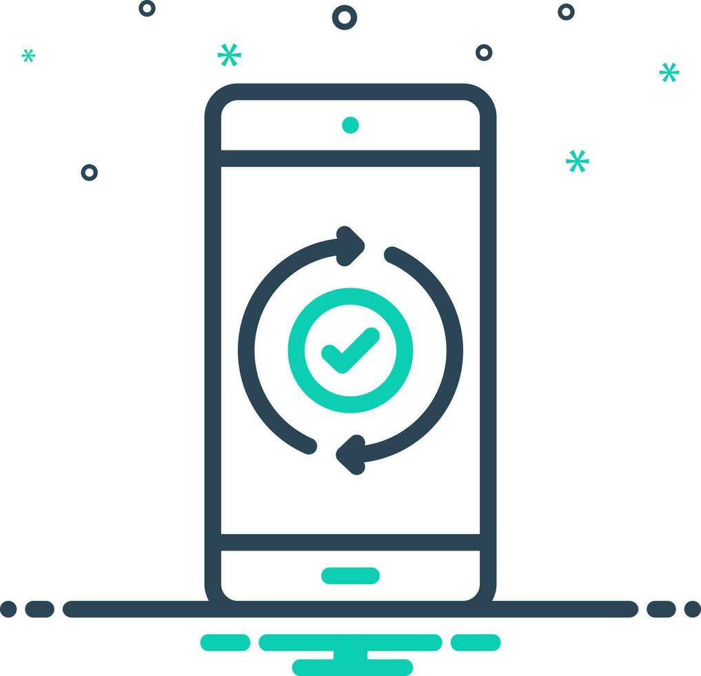 mix icon for make sure vector