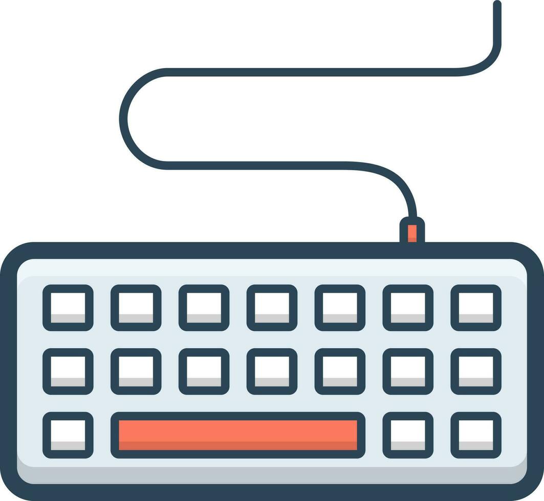 color icon for keyboard vector