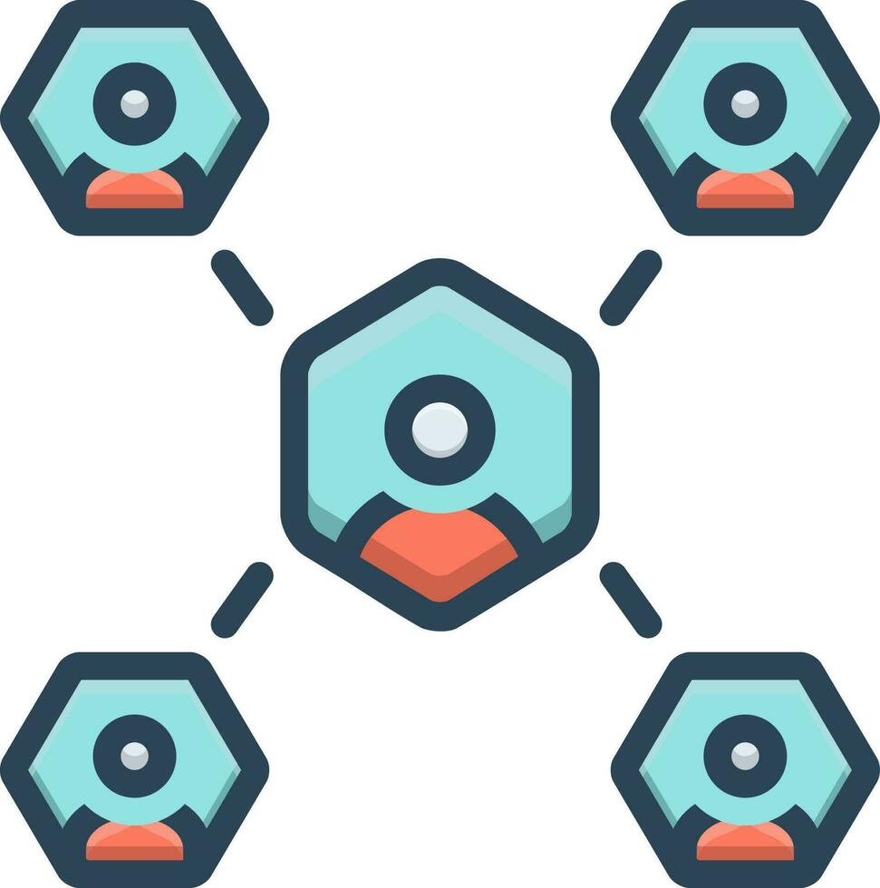 color icon for affiliate vector