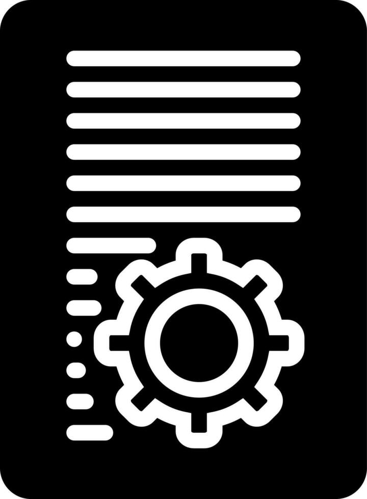 solid icon for document vector