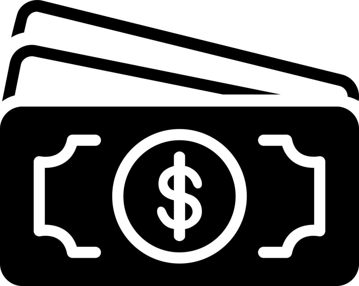 solid icon for cash vector