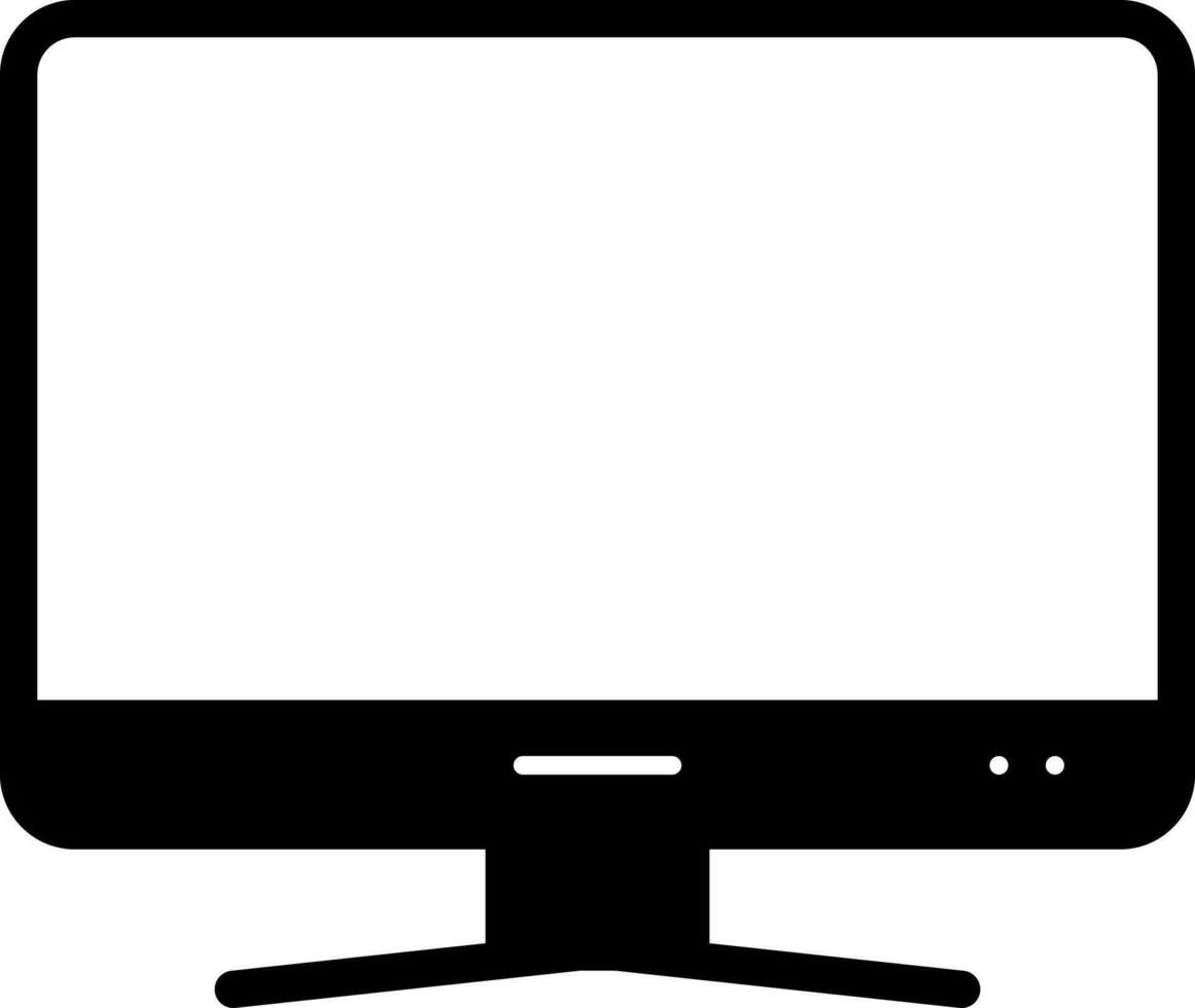 solid icon for computer vector