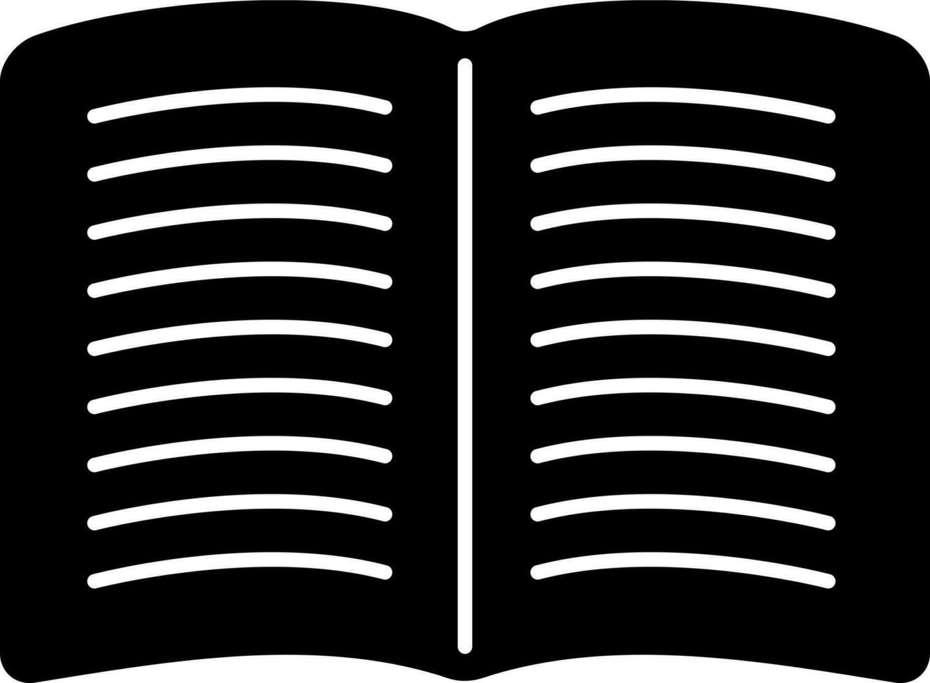 solid icon for book vector