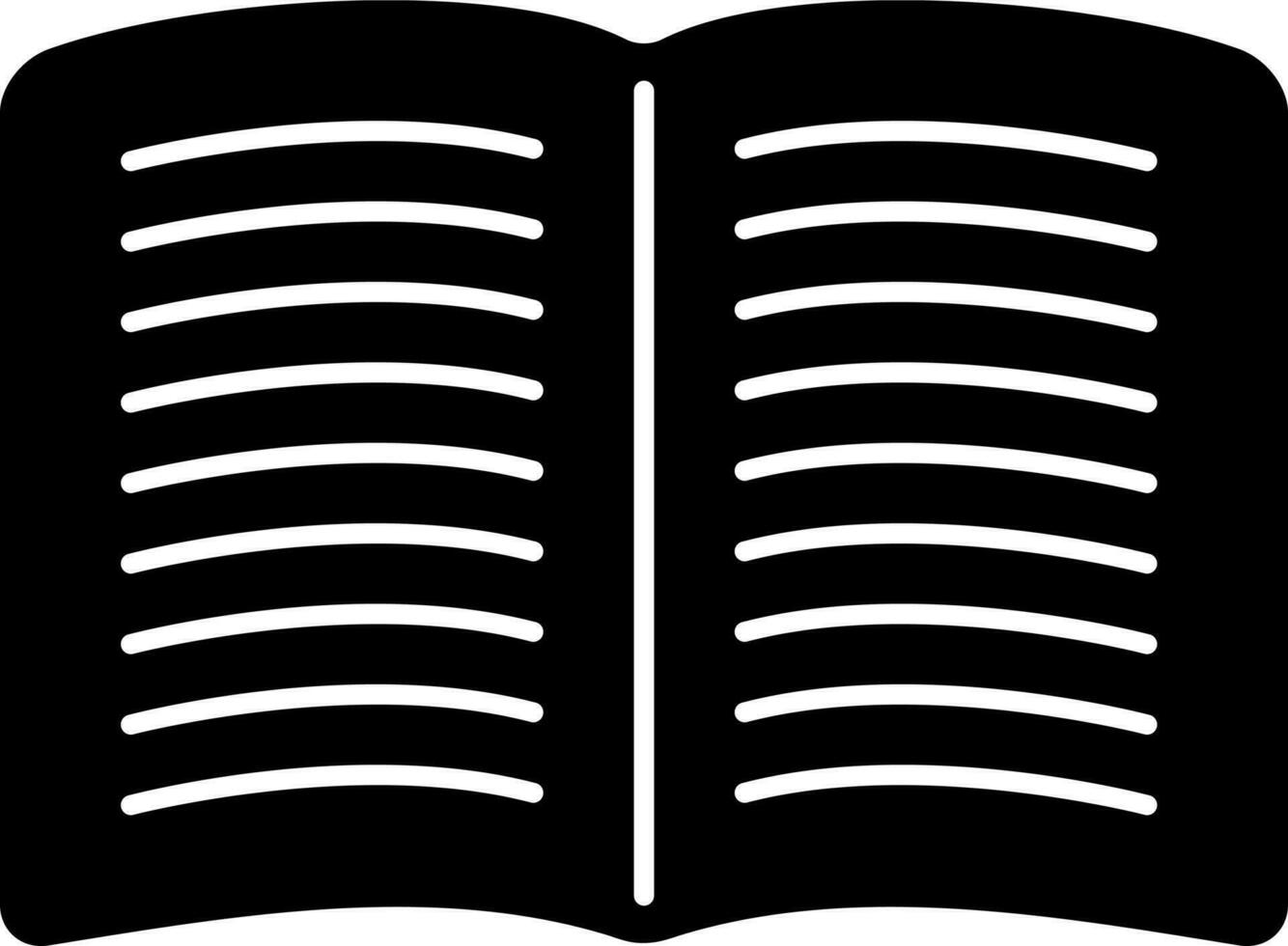solid icon for book vector