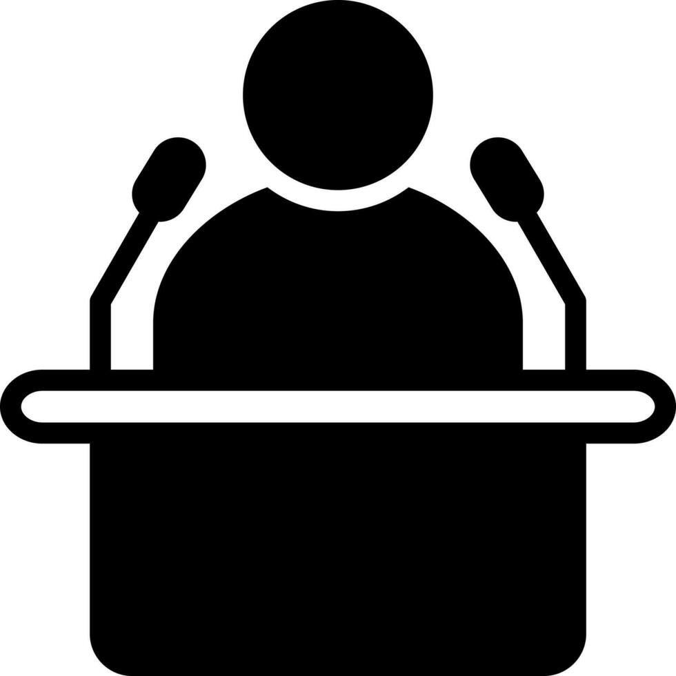 solid icon for speaker vector