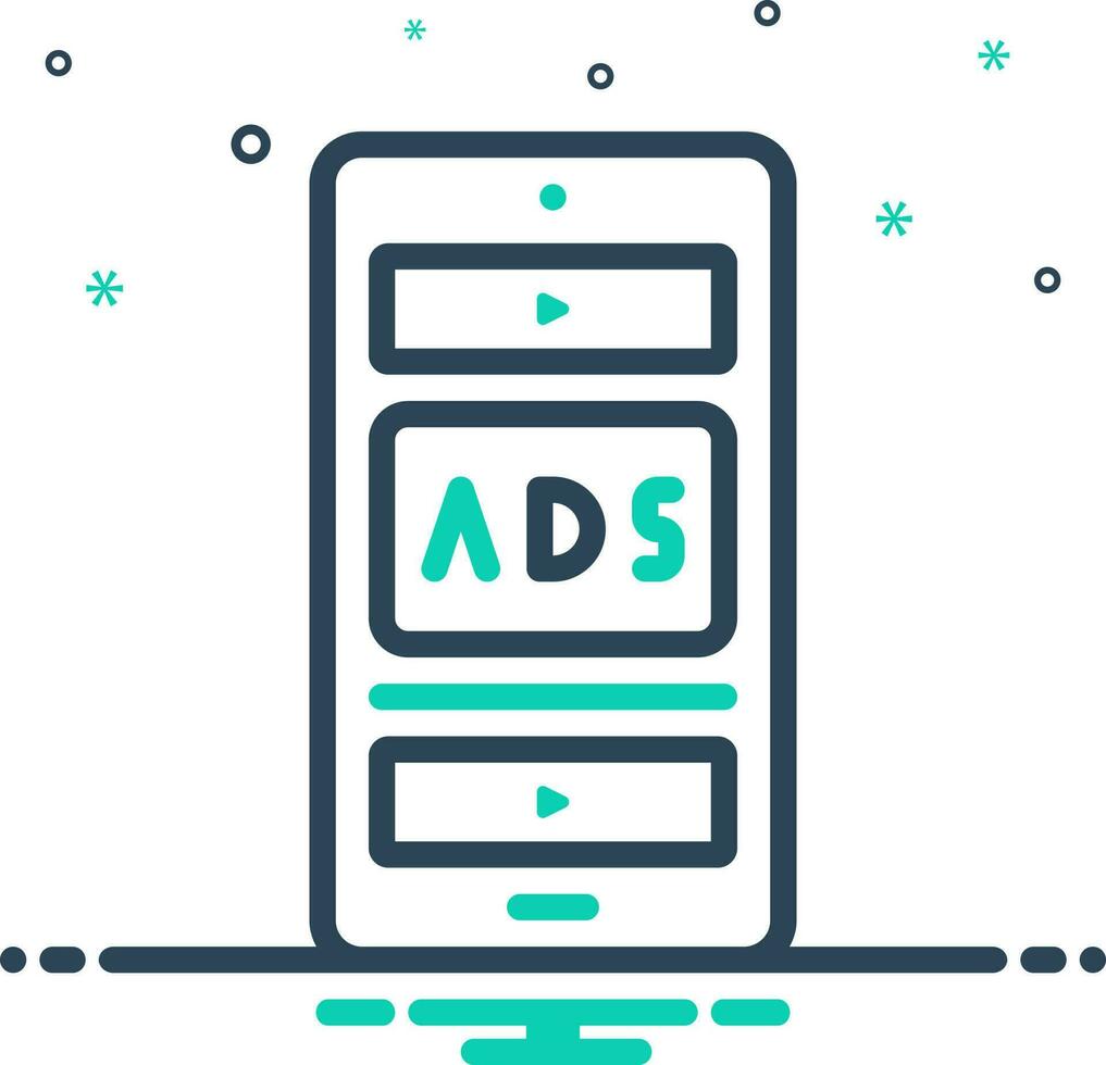 mix icon for ads vector