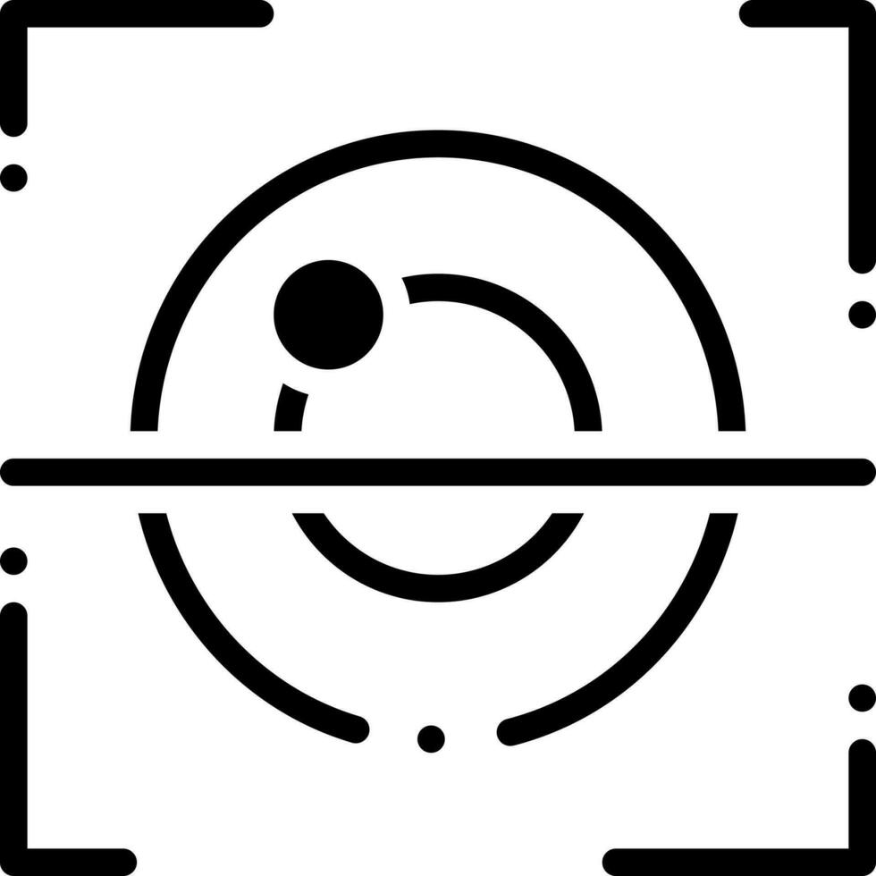 solid icon for retina recognition vector