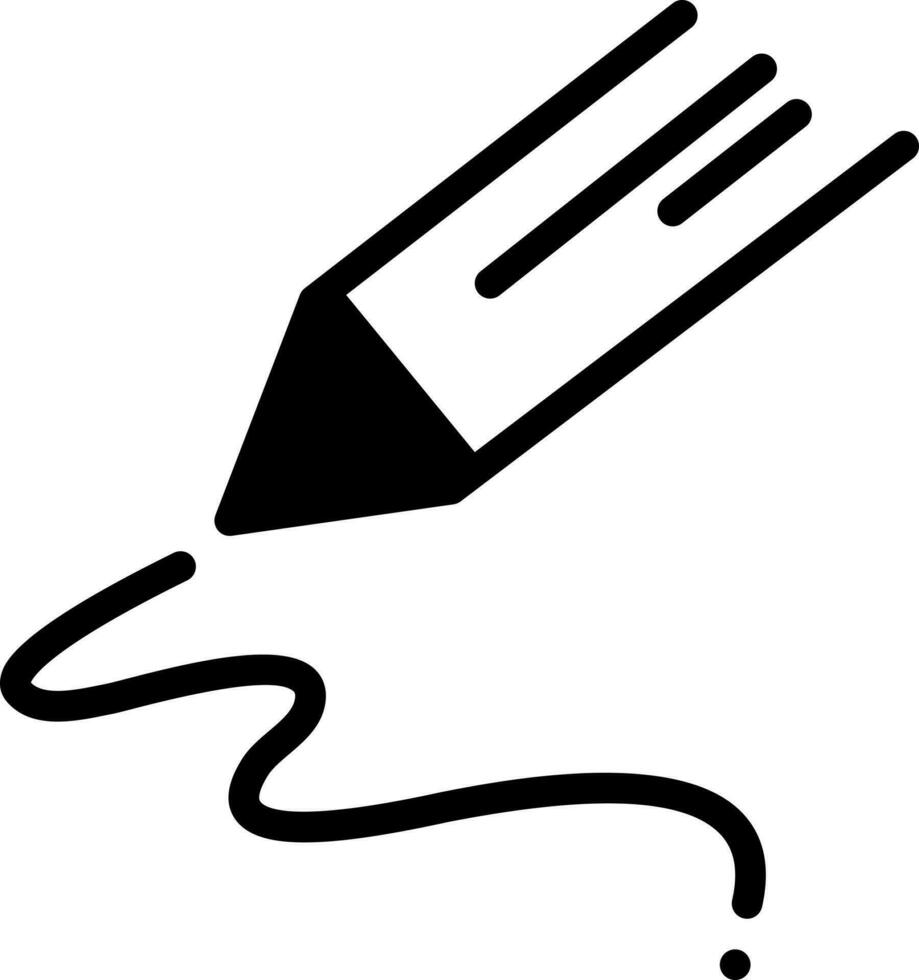 solid icon for signature recognition vector