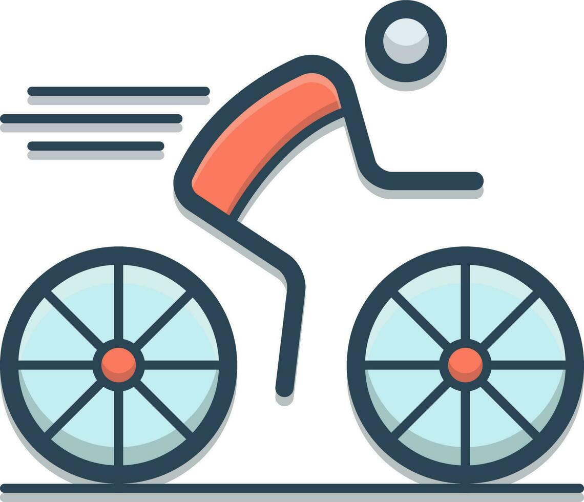 color icon for cycling vector