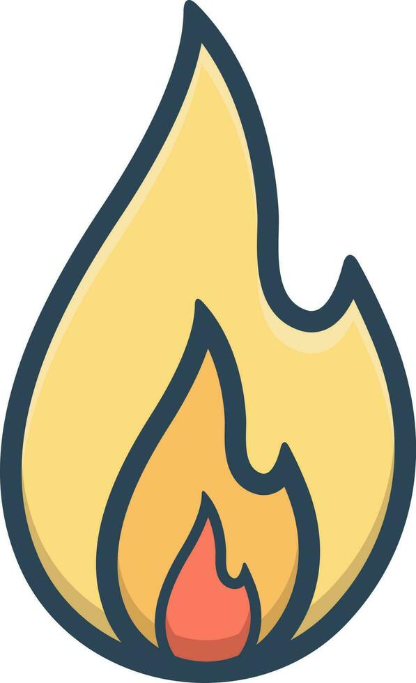 color icon for fire vector