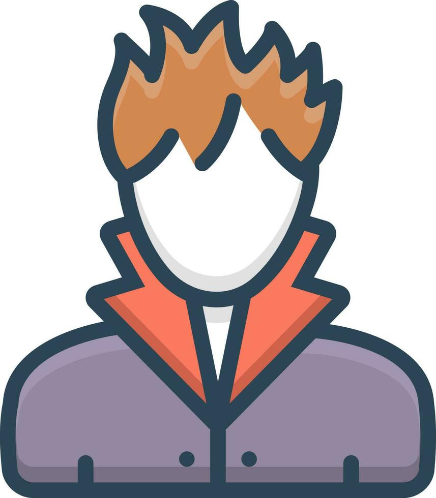 color icon for hair 23544642 Vector Art at Vecteezy