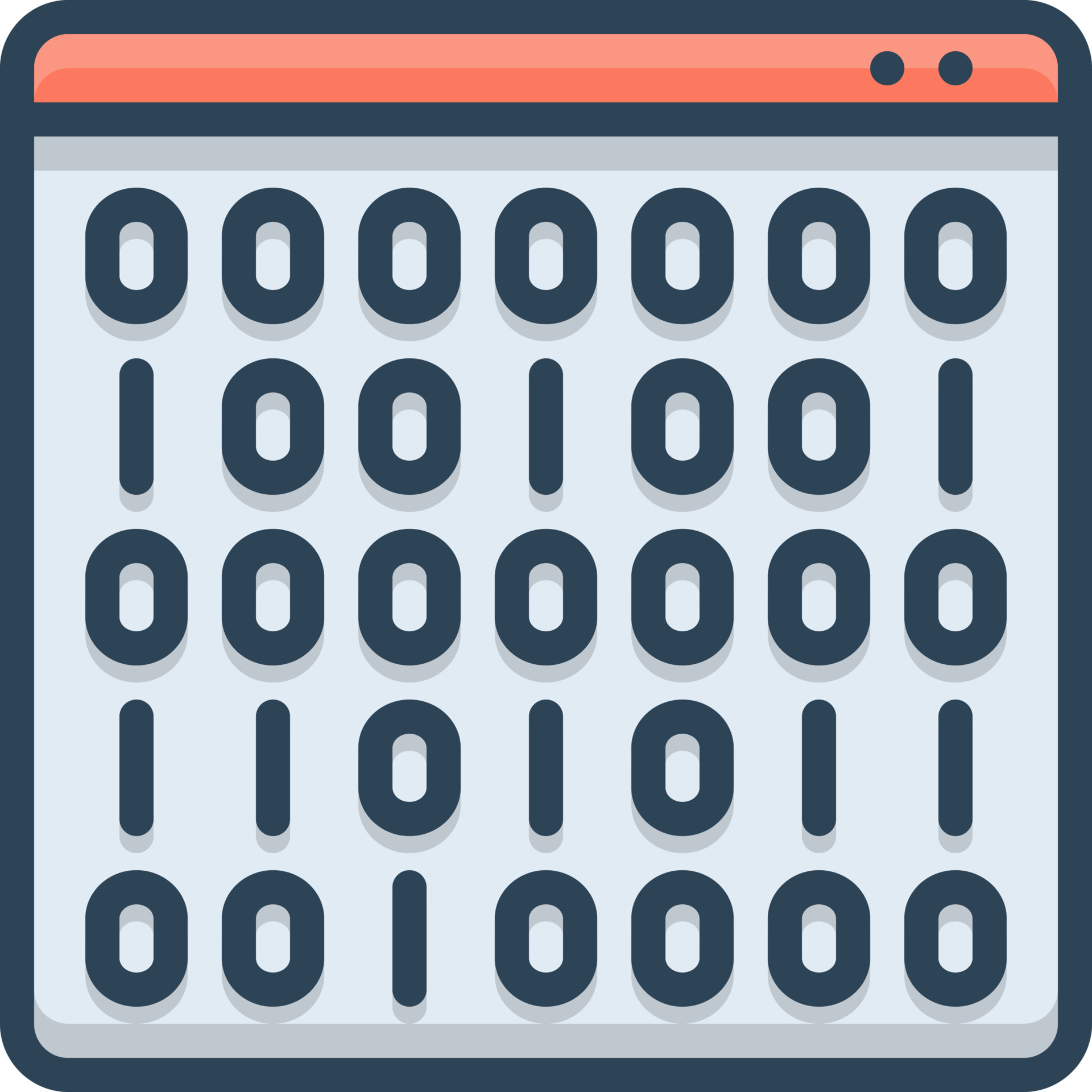 color icon for binary 23544656 Vector Art at Vecteezy