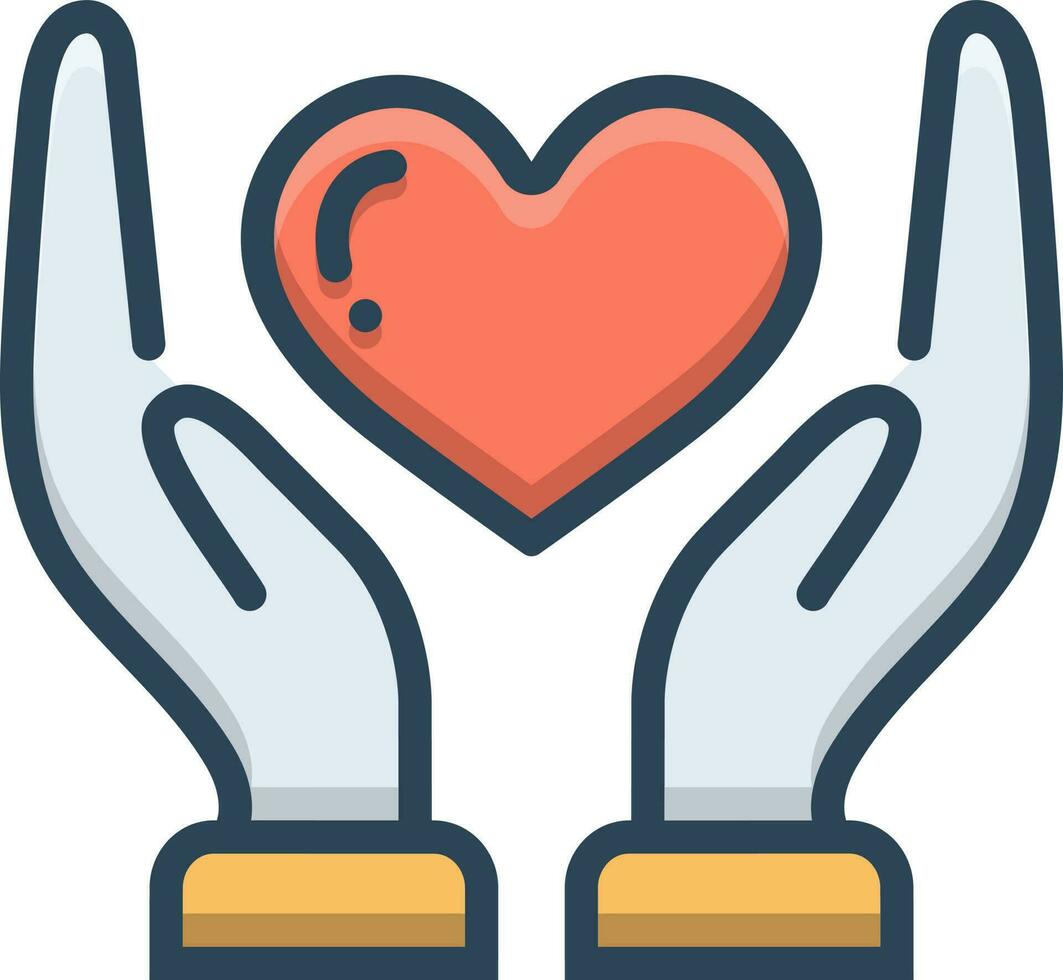 color icon for compassionate vector